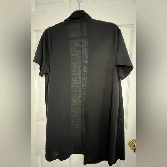NWT Lane Bryant Short Sleeve Open Front Cardigan, Size 14/16, Black - Picture 3 of 4